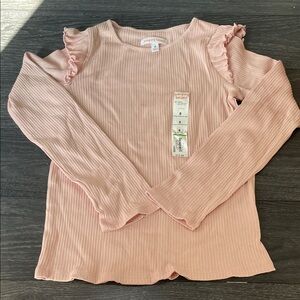 Pink Ruffle Sleeve Kids Top